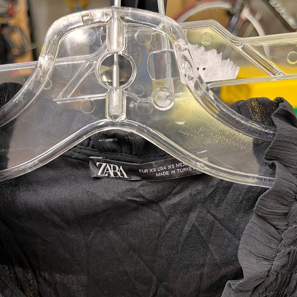 NWOT ZARA Black Voluminous Dress XS - Picture 3 of 3